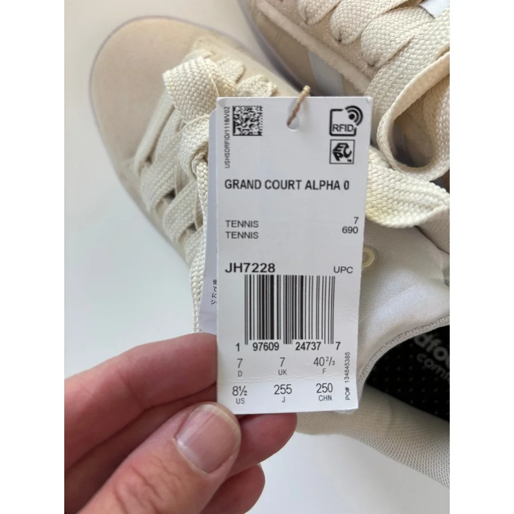 Adidas Grand Court Alpha 00s Wonder White Womens 8.5 Sneakers NEW JH7228